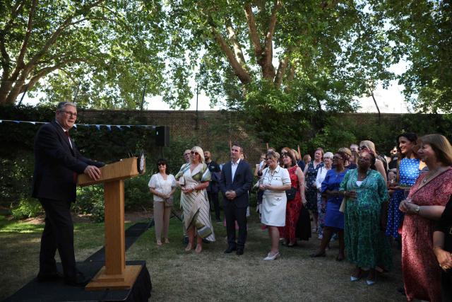 Britain's Prime Minister Keir Starmer speaks during a reception for NHS staff at 10 Downing Street in London on July 6, 2026. (Photo by Dan Kitwood / POOL / AFP)