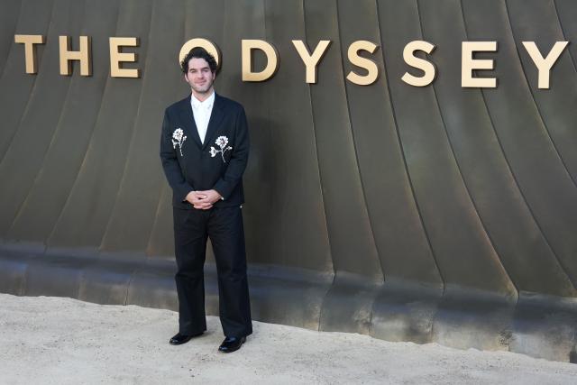 US film director Benny Safdie poses upon arrival to attend the red carpet for the world premiere of the film 'The Odyssey' in London on July 6, 2026. (Photo by CARLOS JASSO / AFP)