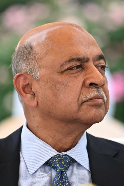 IBM CEO Arvind Krishna attends a Rose Garden Club event on the Rose Garden of the White House in Washington, DC, on July 6, 2026. (Photo by Mandel NGAN / AFP)