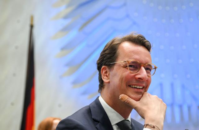 Hendrik Wuest, State Premier of the western federal state of North Rhine-Westphalia, attends the Lamarr Conference at the World Conference Centre in Bonn, western Germany, on July 7, 2026. The Lamarr Conference is an international conference on artificial intelligence running from July 7-8 and bringing together "those shaping scientific foundations and those translating AI advances into tangible impact". In recognition of his achievements in AI research, development and knowledge transfer, the 2026 Lamarr Award will be presented to Jaroslaw Kutylowski, CEO and founder of German AI research company DeepL known for its language AI platform including DeepL Translator and for DeepL Agent. (Photo by Ina FASSBENDER / AFP)