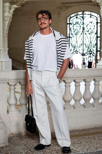 Chilean-US actor Pedro Pascal poses during a photocall prior to attend the Chanel Women Haute Couture Fall/Winter 2026-2027 collection as part of the Paris Fashion Week, in Paris, on July 7, 2026. (Photo by GEOFFROY VAN DER HASSELT / AFP)