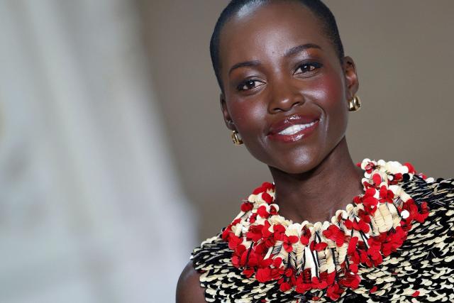 US actress Lupita Nyong'O poses during a photocall prior to attend the Chanel Women Haute Couture Fall/Winter 2026-2027 collection as part of the Paris Fashion Week, in Paris, on July 7, 2026. (Photo by GEOFFROY VAN DER HASSELT / AFP)