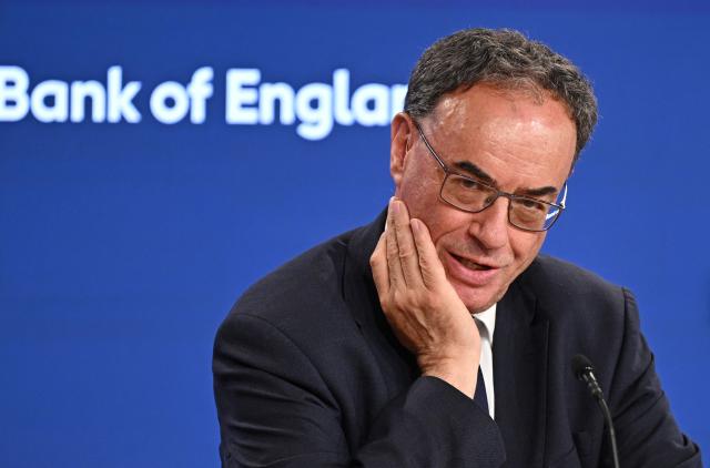 Bank of England Governor Andrew Bailey speaks during the central bank's Financial Stability Report press conference at the Bank of England (BoE) in London on July 7, 2026. (Photo by Doug Peters / POOL / AFP)