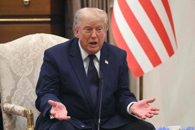 US President Donald Trump speaks during a meeting with Turkish President Recep Tayyip Erdogan (unseen) at Bestepe Presidential Compound in Ankara, on July 7, 2026, on the sidelines of the NATO Summit. (Photo by SAUL LOEB / AFP)