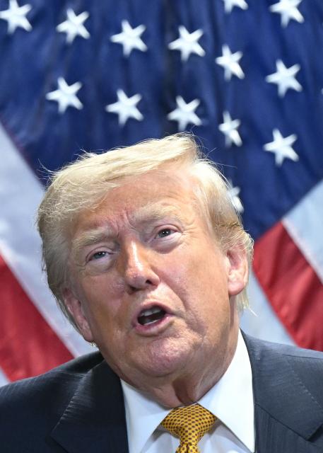 US President Donald Trump meets Ukraine's President (not pictured) on the sidelines of the NATO Summit at Bestepe Presidential Compound in Ankara, on July 8, 2026. The summit comes at a fraught time for the 77-year-old transatlantic alliance, with the US President demanding members make good on a pledge to ramp up defence spending as Washington takes a step back from Europe. (Photo by SAUL LOEB / AFP)