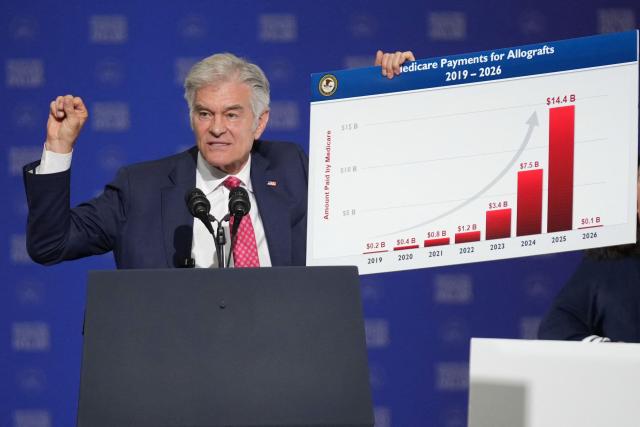 Medicare and Medicaid Administrator Mehmet Oz, speaks before US Vice President JD Vance delivers remarks on the administration's work to combat fraud in Milwaukee, Wisconsin, on July 8, 2026. (Photo by Mark Schiefelbein / POOL / AFP)