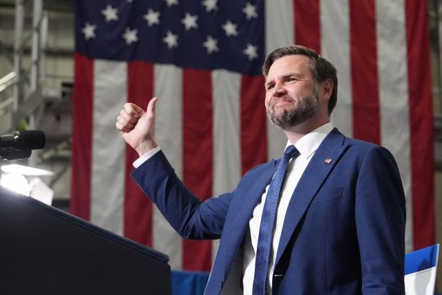 US Vice President JD Vance arrives to speak about the administration's work to combat fraud, in Milwaukee, Wisconsin, on July 8, 2026. (Photo by Mark Schiefelbein / POOL / AFP)