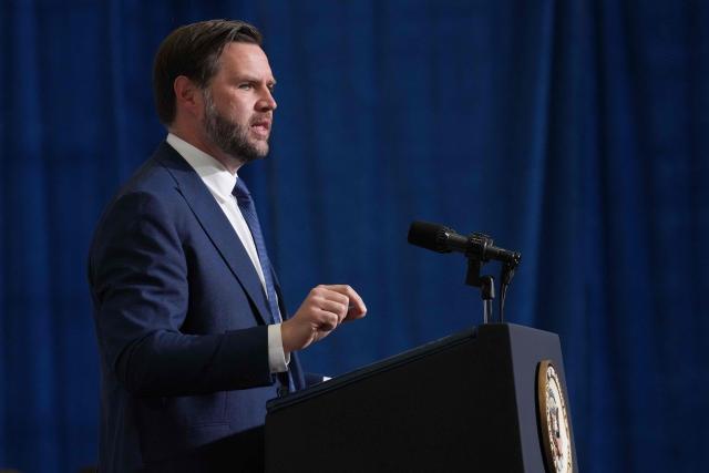 US Vice President JD Vance delivers remarks on the administration's work to combat fraud, in Milwaukee, Wisconsin, on July 8, 2026. (Photo by Mark Schiefelbein / POOL / AFP)