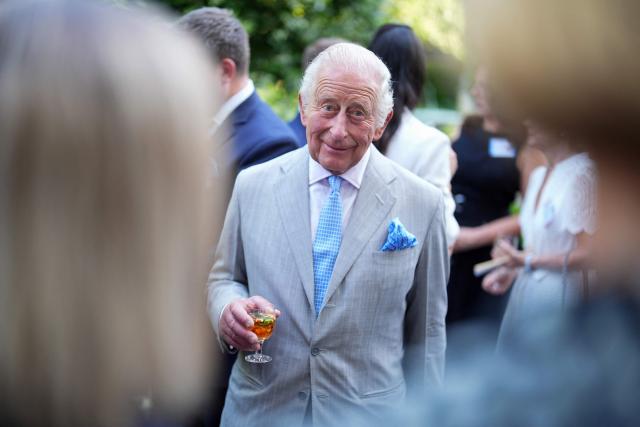 Britain's King Charles III (C) hosts a reception for recipients of the King's Award for Enterprise 2026 at St James's Palace in London on July 8, 2026. (Photo by Aaron Chown / POOL / AFP)