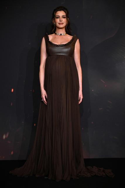 US actress Anne Hathaway poses during a photocall ahead of the premiere of the film 'The Odyssey' at the Grand Rex Cinema in Paris on July 8, 2026. (Photo by JULIEN DE ROSA / AFP)