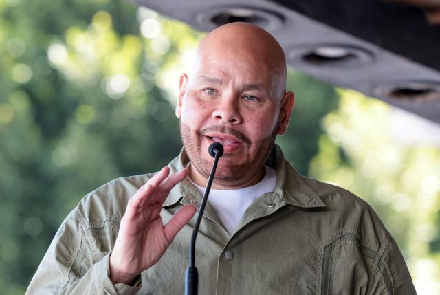US rapper Fat Joe speaks during hip hop group Bone Thugs-N-Harmony's Hollywood Walk of Fame star ceremony in the Hollywood neighborhood of Los Angeles on July 8, 2026. (Photo by VALERIE MACON / AFP)
