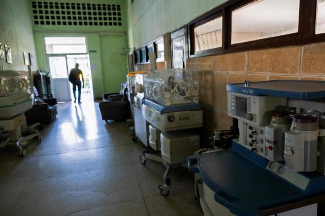 Medical equipment awaiting repair is seen at the provincial workshop for electromedical equipment in Havana on 1 July 2026. In the midst of one of the worst economic crises Cuba has experienced in decades, the health system is striving to maintain its services and priority programmes despite medicine and supply shortages, technological deterioration, staff shortages, prolonged power cuts and the impact of the United States sanctions. (Photo by YAMIL LAGE / AFP)