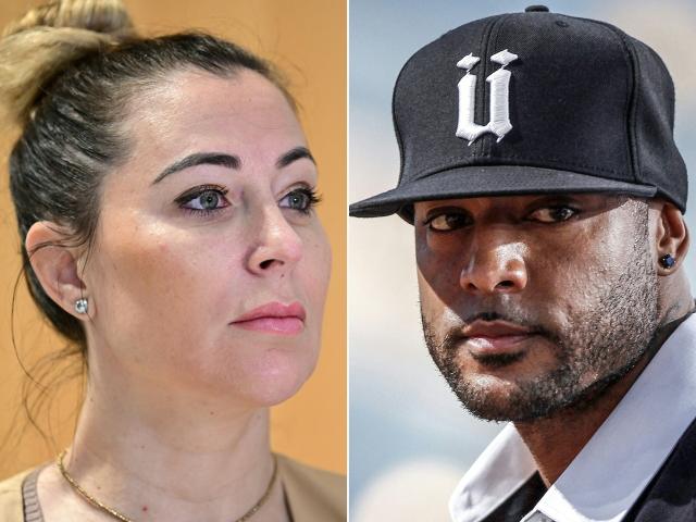 (FILES) (COMBO) This combination of pictures created on February 23, 2026 shows French owner of influencer Shauna Events agency, Magali Berdah (L) in Paris courthouse, on May 10, 2023 and French rap per Booba during the 64th Cannes Film Festival in Cannes on May 14, 2011. The Paris court on July 9, 2026 ordered the withdrawal of the ruling that had authorized the provisional seizure of 40 million euros from Booba's copyright royalties, a measure obtained by influencer agent Magali Berdah, according to a decision seen by AFP. (Photo by GUILLAUME BAPTISTE and Bertrand GUAY / AFP)