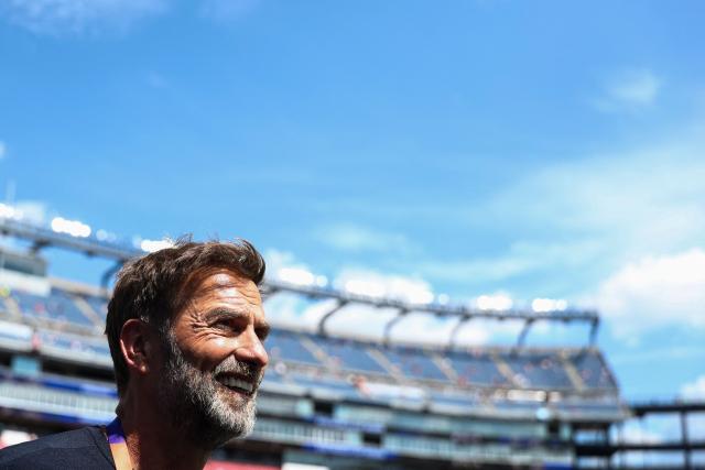 German coach Jurgen Klopp attends the 2026 World Cup football tournament quarter-final match between France and Morocco at Boston Stadium in Foxborough on July 9, 2026.  (Photo by FRANCK FIFE / AFP)