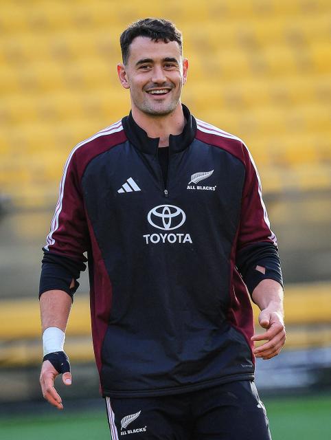New Zealand's Will Jordan attends the captain's run training session in Wellington on July 10, 2026, ahead of the rugby Nations Championship match against Italy. (Photo by Grant Down / AFP)