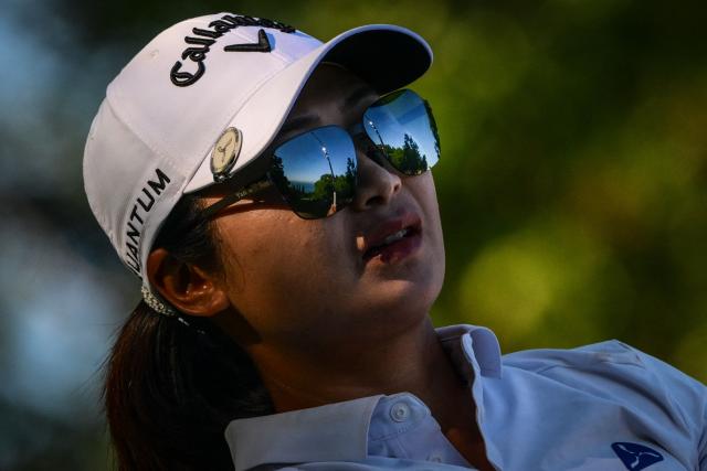 Republic of China'S Yan Liu competes during the second round of the Amundi Evian Championship at Evian Resort Golf Club, in Evian-Les-Bains, center eastern France on July 9, 2026. (Photo by OLIVIER CHASSIGNOLE / AFP)