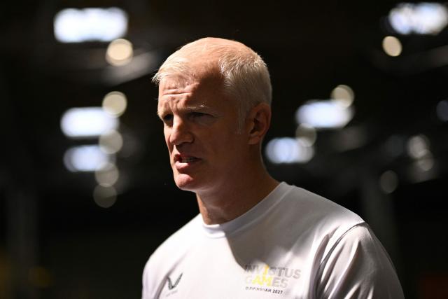 Labour MP for Selly Oak, Al Carns, speaks during an event to mark the 'Invictus Games Birmingham 2027: One Year To Go', at the NEC in Birmingham, central England on July 10, 2026. (Photo by Oli SCARFF / AFP)