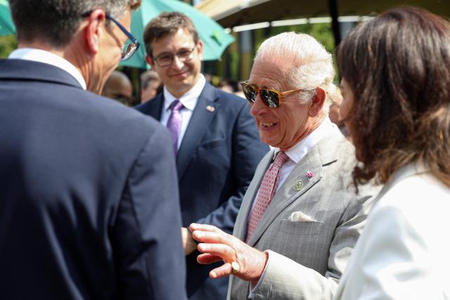 Britain's King Charles III visits the Harwell Science and Innovation Campus, during a visit to Oxford, west of London on July 10, 2026. (Photo by Toby Shepheard / POOL / AFP)