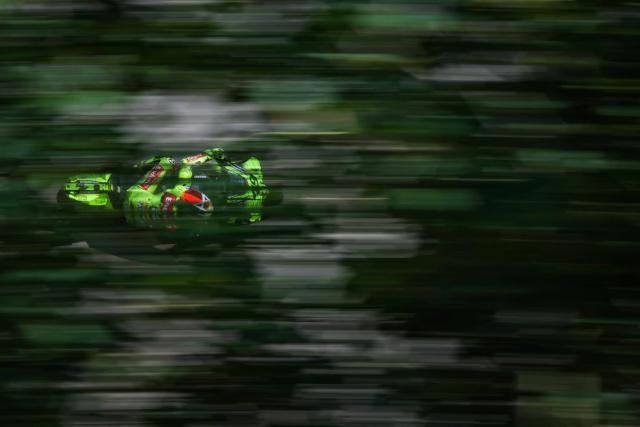Pertamina Enduro VR46 Racing Team's Italian rider Fabio Di Giannantonio steers his motorbike during a practice session at the Sachsenring race track in Hohenstein-Ernstthal, Germany, on July 10, 2026, ahead of the German Motorcycle MotoGP Grand Prix. (Photo by Ronny HARTMANN / AFP)