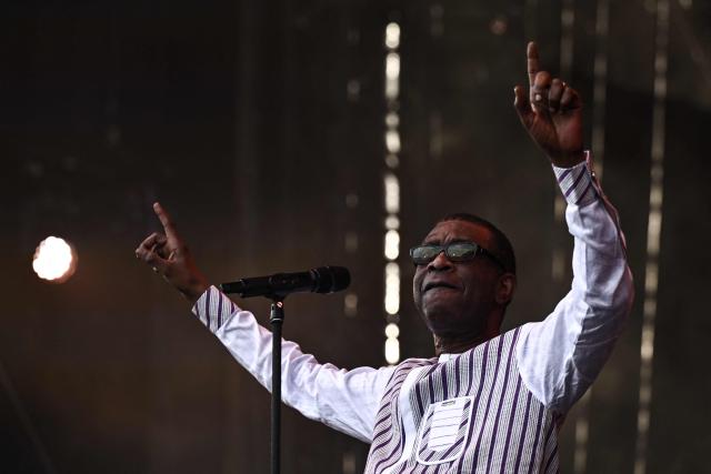 Senegalese singer Youssou Ndour performs on the opening day of the 42nd edition of the Francofolies music festival in La Rochelle, western France, on July 10, 2026. (Photo by Philippe LOPEZ / AFP)