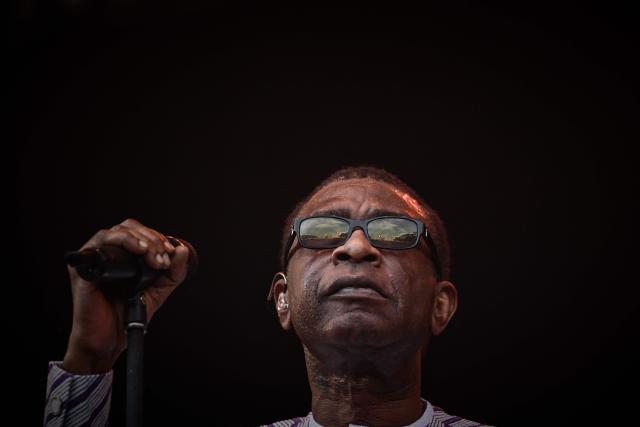 Senegalese singer Youssou Ndour performs on the opening day of the 42nd edition of the Francofolies music festival in La Rochelle, western France, on July 10, 2026. (Photo by Philippe LOPEZ / AFP)