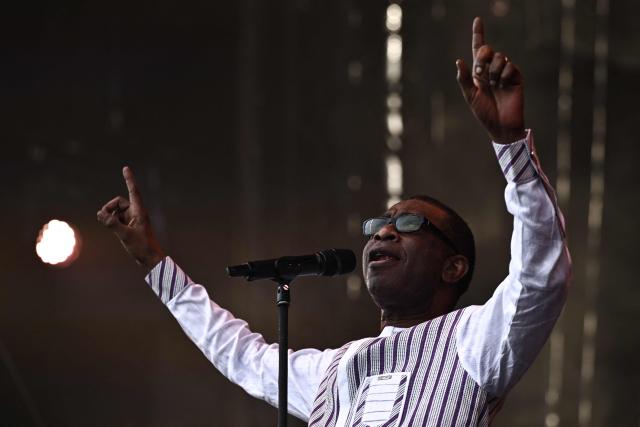 Senegalese singer Youssou Ndour performs on the opening day of the 42nd edition of the Francofolies music festival in La Rochelle, western France, on July 10, 2026. (Photo by Philippe LOPEZ / AFP)