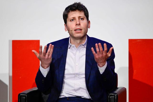 (FILES) OpenAI CEO Sam Altman speaks at a panel discussion on potentials, perspectives and challenges in the age of Artificial Intelligence (AI) at the Technical University (TU) in Berlin on February 7, 2025. Apple on July 10 sued OpenAI, accusing the artificial intelligence company of orchestrating a campaign to steal the iPhone maker's trade secrets as it tries to develop its own consumer hardware device. The lawsuit -- filed in a federal court in San Jose, California -- paints a picture of an aggressive effort by OpenAI to poach Apple employees and extract confidential information to build its own device (Photo by John MACDOUGALL / AFP)