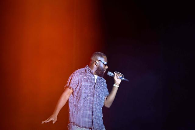 French-Congolese singer Gims performs on stage during the 42nd Francofolies music festival in La Rochelle, western France, on July 10, 2026. (Photo by Philippe LOPEZ / AFP)