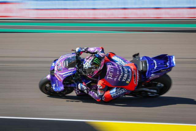 Team Prima Pramac Racing's Jack Miller steers his motorbike during the free practice session of the MotoGP German motorcycle Grand Prix at the Sachsenring racing circuit, in Hohenstein-Ernstthal near Chemnitz, eastern Germany on July 11, 2026. (Photo by Ronny HARTMANN / AFP)