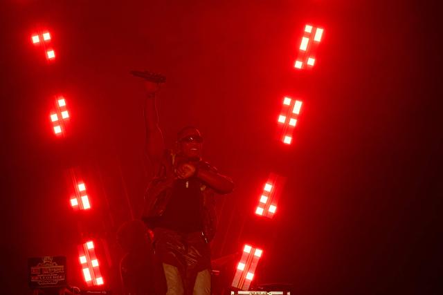 French rapper Niska performs on the Jean-Louis Foulquier stage during the 42nd Francofolies music festival in La Rochelle, western France, on July 11, 2026. Created in 1985, the festival is dedicated to French-language and francophone music and runs until July 14, 2026. (Photo by Philippe LOPEZ / AFP)