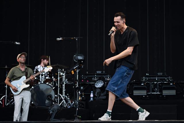 French-Rwandan singer, rapper and writer Gaël Faye, winner of the 2024 Renaudot literary prize for his novel "Jacaranda", performs on the Jean-Louis Foulquier stage during the 42nd Francofolies music festival, in La Rochelle, western France, on July 12, 2026. Created in 1985, the festival is dedicated to French-language and francophone music and runs until July 14, 2026. (Photo by Philippe LOPEZ / AFP)