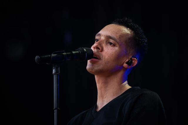 French-Rwandan singer, rapper and writer Gaël Faye, winner of the 2024 Renaudot literary prize for his novel "Jacaranda", performs on the Jean-Louis Foulquier stage during the 42nd Francofolies music festival, in La Rochelle, western France, on July 12, 2026. Created in 1985, the festival is dedicated to French-language and francophone music and runs until July 14, 2026. (Photo by Philippe LOPEZ / AFP)