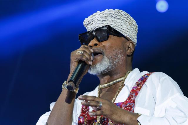 Congo's singer Koffi Olomide performs at the Koning Boudewijnstadion in Brussels on July 12, 2026. (Photo by NICOLAS MAETERLINCK / Belga / AFP) / Belgium OUT
