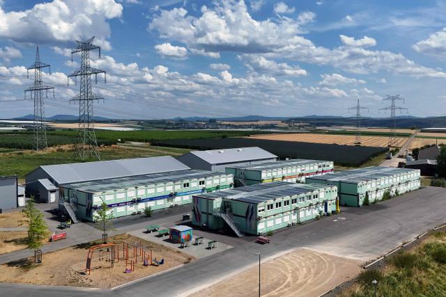 A photo shows the Are school to mark the fifth anniversary of the floods in Rhineland-Palatinate and North Rhine-Westphalia in Bad Neuenahr, western Germany on July 13, 2026, five years after the dramatic floods of July 14 and 15, 2021 in Rhineland-Palatinate and North Rhine-Westphalia. More than 180 people lost their lives in severe floods that pummelled western Germany in mid-July 2021, raising questions about whether enough was done to forewarn residents. (Photo by Ina FASSBENDER / AFP)