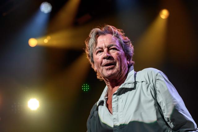 Ian Gillan, lead singer of the British rock band Deep Purple, performs during the 60th Montreux Jazz Festival in Montreux, Switzerland, on July 13, 2026. (Photo by Fabrice COFFRINI / AFP)