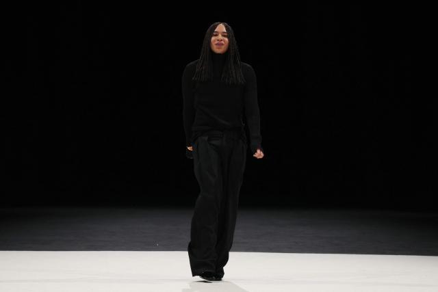 (FILES) Balmain's fashion designer Olivier Rousteing akcnowledges the audience at the end of his ready-to-wear Fall-Winter 2024/2025 collection show as part of the Paris Fashion Week, at the Grande halle de la Villette in Paris on January 20, 2024. French designer Olivier Rousteing has been appointed creative director of Paco Rabanne, the Spanish luxury fashion house and the designer announced on Instagram on July 14, 2026. (Photo by ALAIN JOCARD / AFP)