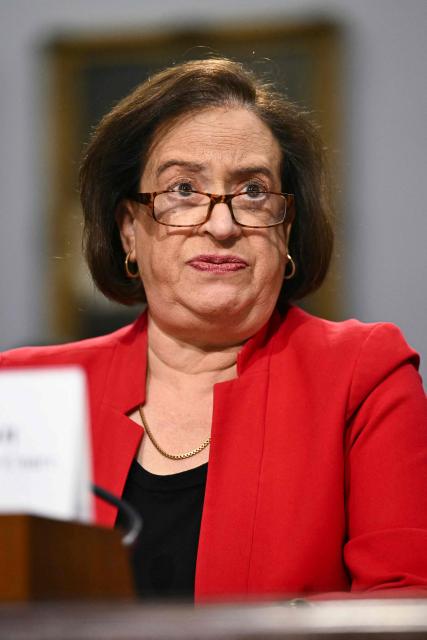 US Supreme Court Justice Elena Kagan testifies during a House Appropriations Subcommittee on Financial Services hearing on Capitol Hill in Washington, DC, on July 14, 2026. (Photo by Kent NISHIMURA / AFP)