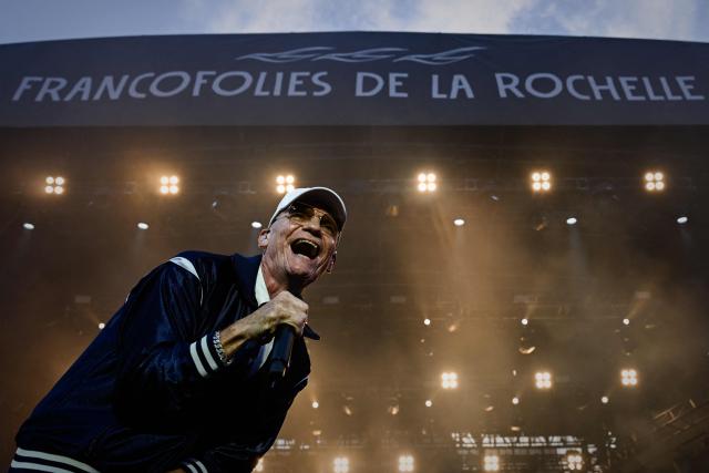 French singer Gaëtan Roussel performs on stage during the 42nd Francofolies music festival, in La Rochelle, western France, on July 14, 2026. Created in 1985, the festival is dedicated to French-language and francophone music and runs until July 14, 2026. (Photo by Philippe LOPEZ / AFP)