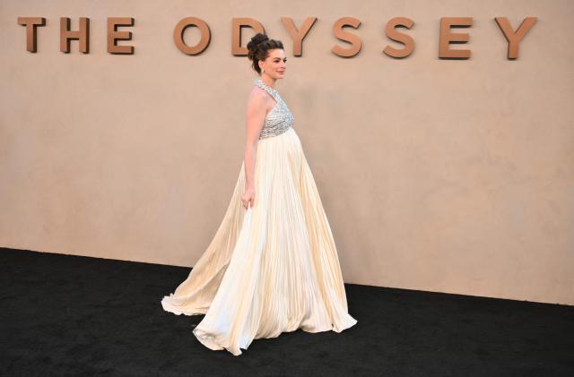 US actress Anne Hathaway attends "The Odyssey" premiere at the AMC Lincoln Square in New York on July 14, 2026. (Photo by ANGELA WEISS / AFP)