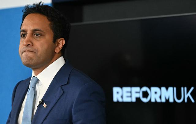 Reform UK's Head of Policy Zia Yusuf speaks during a party press conference in central London on July 15, 2026. (Photo by JUSTIN TALLIS / AFP)