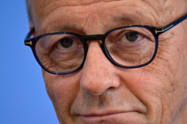 German Chancellor Friedrich Merz is pictured during his summer press conference in Berlin, Germany, on July 15, 2026. (Photo by Tobias SCHWARZ / AFP)