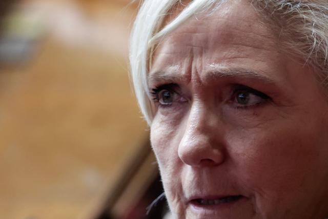 President of Rassemblement National parliamentary group Marine Le Pen attends a session of questions to the government at The National Assembly, France's lower house of parliament in Paris on July 15, 2026. (Photo by STEPHANE DE SAKUTIN / AFP)