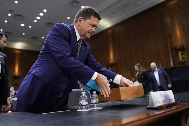 US Attorney for the Southern District of New York Jay Clayton arrives to testifies during a Senate Intelligence Committee hearing on his nomination to be Director of National Intelligence, on Capitol Hill in Washington, DC, on July 15, 2026. (Photo by Ken Cedeno / AFP)