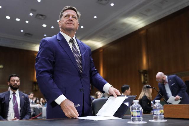 US Attorney for the Southern District of New York Jay Clayton arrives to testifies during a Senate Intelligence Committee hearing on his nomination to be Director of National Intelligence, on Capitol Hill in Washington, DC, on July 15, 2026. (Photo by Ken Cedeno / AFP)
