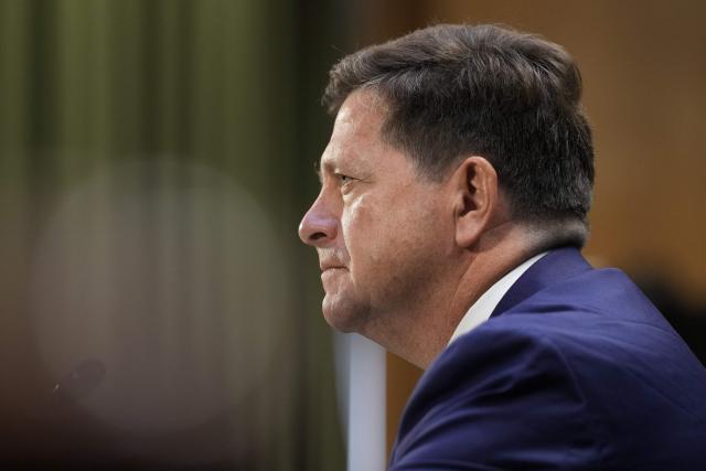 Jay Clayton, US Attorney for the Southern District of New York, testifies during a Senate Intelligence Committee hearing on his nomination to be Director of National Intelligence, on Capitol Hill in Washington, DC, on July 15, 2026. (Photo by Ken Cedeno / AFP)