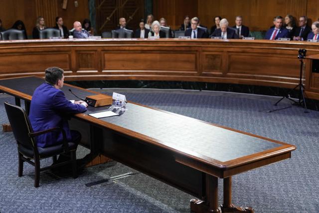 Jay Clayton, US Attorney for the Southern District of New York, testifies during a Senate Intelligence Committee hearing on his nomination to be Director of National Intelligence, on Capitol Hill in Washington, DC, on July 15, 2026. (Photo by Ken Cedeno / AFP)