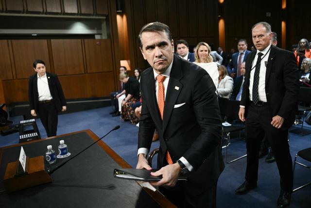 Acting US Attorney General Todd Blanche departs for a break during a Senate Judiciary Committee hearing on his nomination to be Attorney General, on Capitol Hill in Washington, DC, on July 15, 2026. President Donald Trump's pick to be the next US attorney general -- his former personal defense lawyer Todd Blanche -- faces what is expected to be a contentious Senate nomination hearing on Wednesday. (Photo by Brendan SMIALOWSKI / AFP)