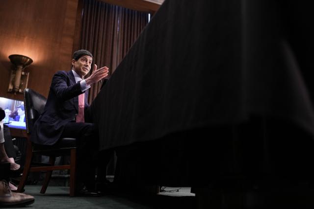 US Federal Reserve Chair Kevin Warsh testifies during a Senate Banking Committee hearing titled "The Semiannual Monetary Policy Report to the Congress" on Capitol Hill in Washington, DC, on July 15, 2026. (Photo by Ken Cedeno / AFP)