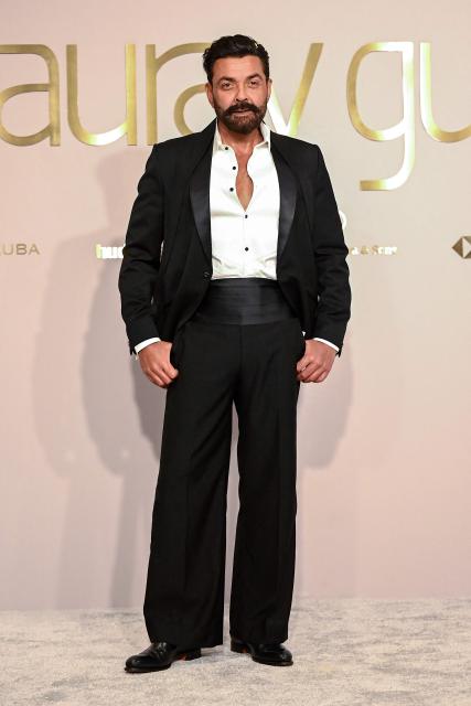 Bollywood actor Bobby Deol attends the couture show of Indian designer Gaurav Gupta in Mumbai on July 17, 2026. (Photo by Sujit JAISWAL / AFP)