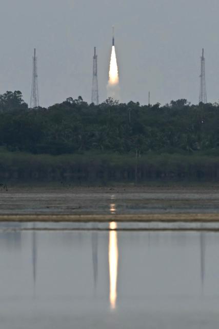India's Skyroot Aerospace orbital rocket Vikram-1 blasts off from the Satish Dhawan Space Centre in Andhra Pradesh's Sriharikota on July 18, 2026. (Photo by R.Satish BABU / AFP)